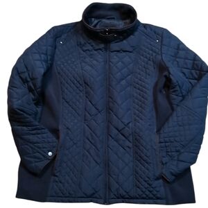 EUC Weatherproof Women's Size 2XL Quilted Puffer Jacket - Dark Blue